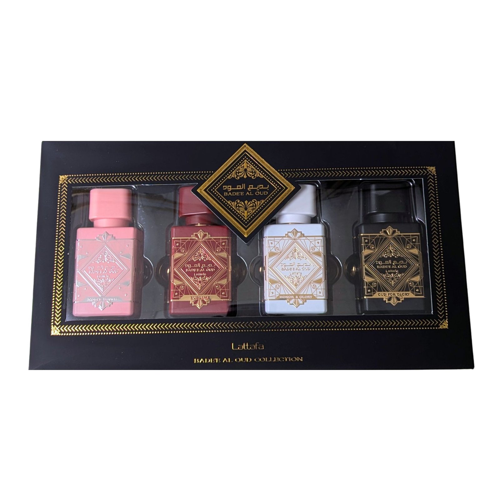Lattafa Badee Al Oud 4-Piece Collection Gift Set – 25ml Each